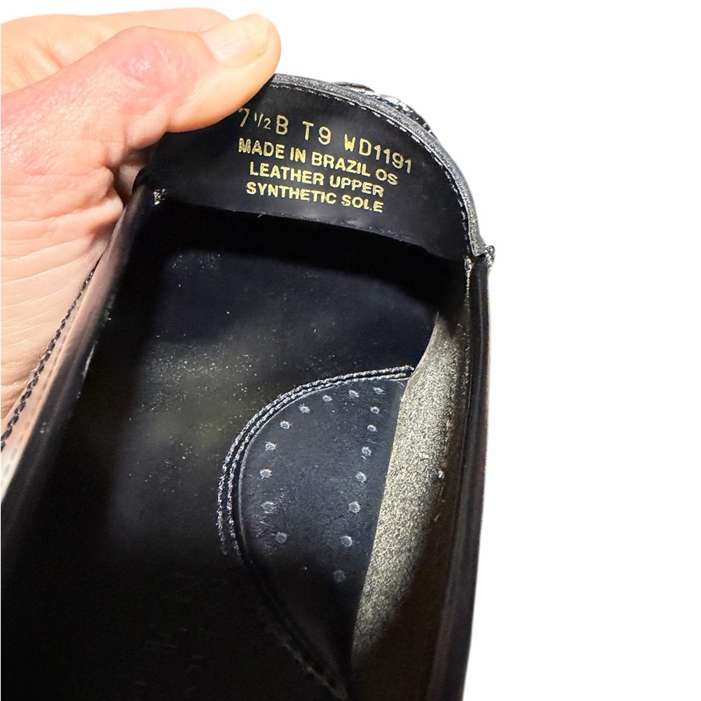 Ralph Lauren Black Leather Women's Slip-On Loafers - Picture 2 of 6